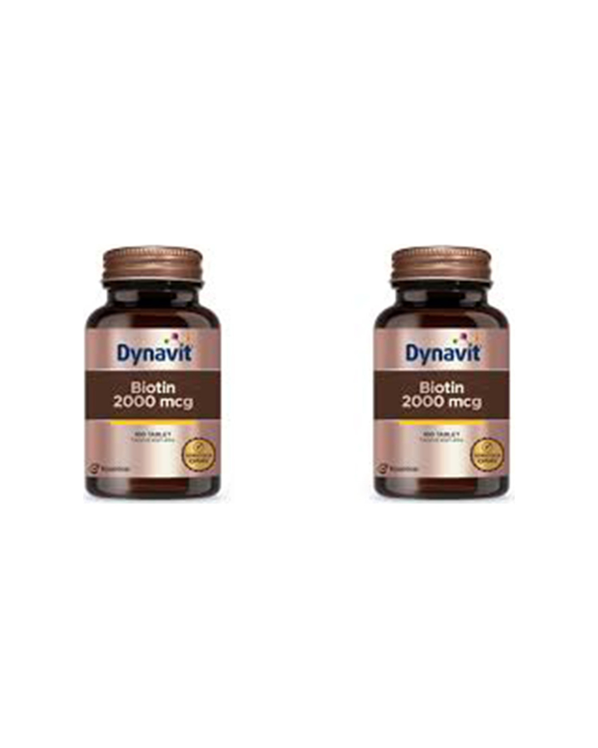 Dynavit Biotin 2000 Mcg 100 Tablet 2'li Paket copy