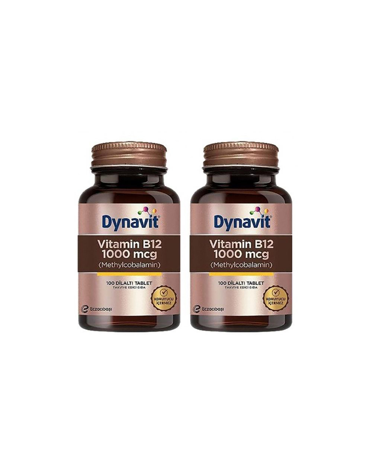 Dynavit Vitamin B12 1000 Mcg 100 Tablet 2'li Paket copy