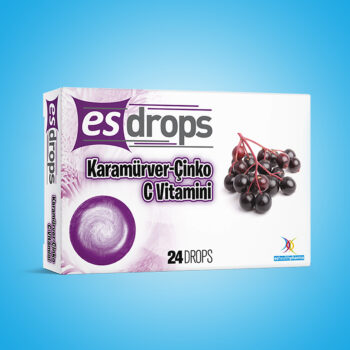 Esdrops Karamürver Çinko C Vitamini 24 Pastil