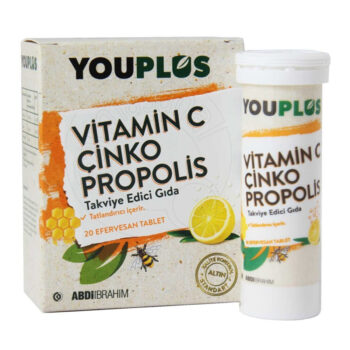 Youplus Vitamin C, Çinko, Propolis Efervesan Tablet